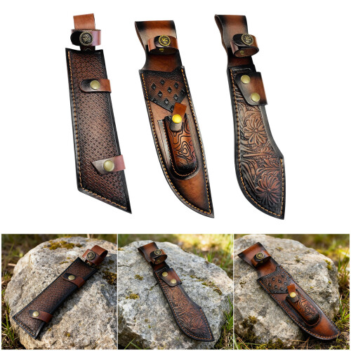 Premium Stitched Leather Cutter Holder Ergonomic-Style 1 2