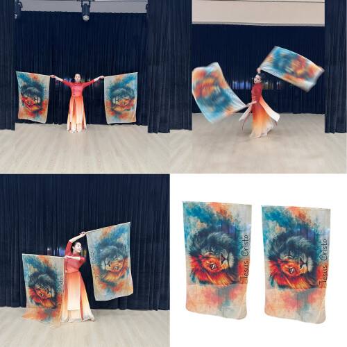 Premiums Dance Scarves High Saturation Color Chiffons Exercise 1