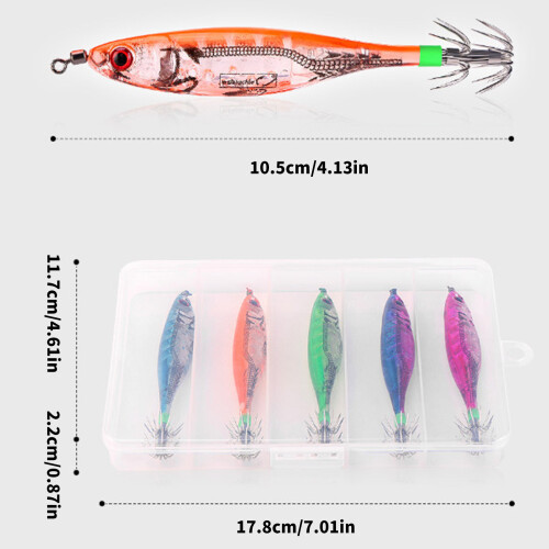 Fishing Lures Jig Hook Shrimp Lure Baits-Five large flat five 2