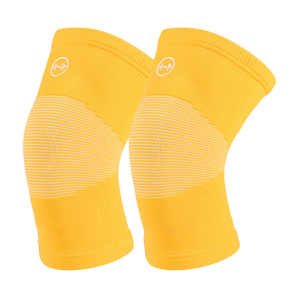 Orange/Yellow Knee Stabilizers With Moisture Wicking- And L