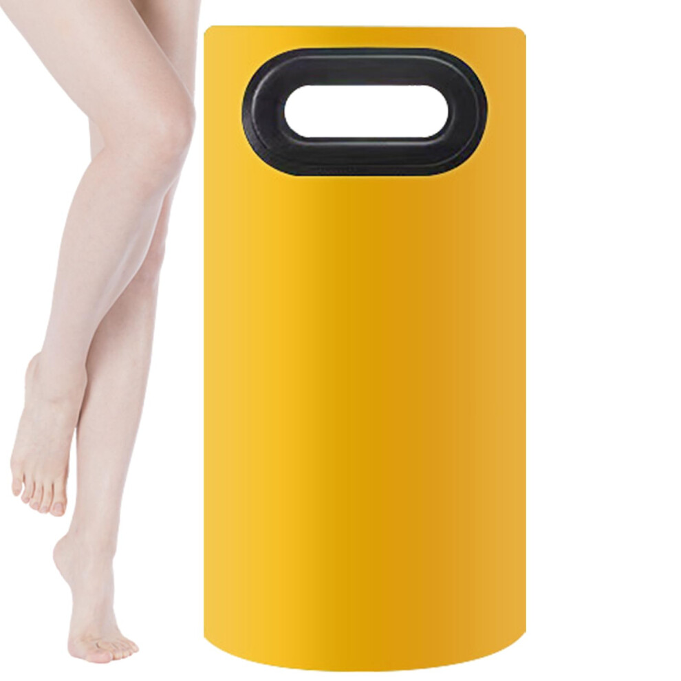 Yellow Collapsible Foot Bath Bucket With Handle, Foldable Insulated Foot Soak Tub For Home And Travel