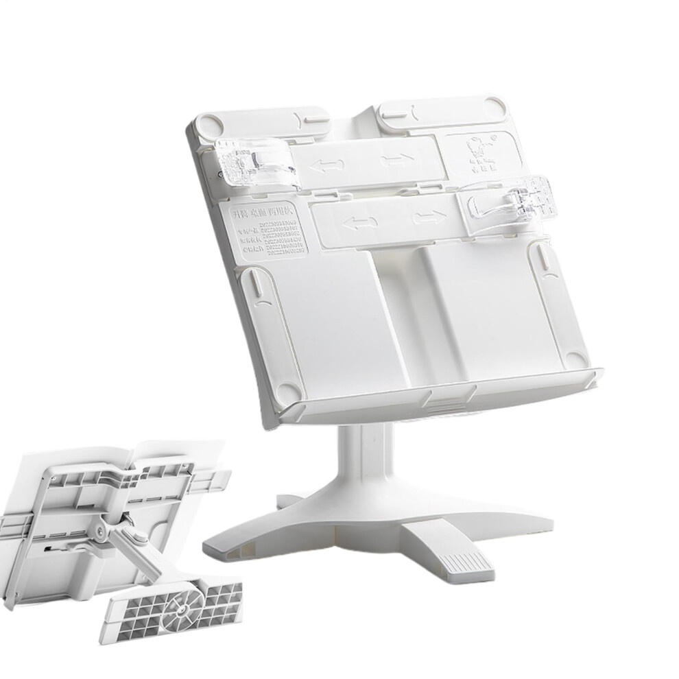 Desktop Book Stands Adjustable Reading Stand Rotating Portable Organizer For Notebook Documents Laptop Stand White 9187378322246