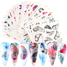 Nagelstickers met folie-effect, holografische designs voor vinger- en teennagels, milieuvriendelijke en niet-giftige materialen, 30 stuks