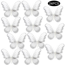 Clip de mariposa de simulación para mariposa artificial con purpurina, decoración para fiestas de bodas con pinzas de cocodrilo, adornos perfectos