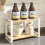 Multiuse Storage Racks Kitchen Cabinet Organizer Stackable Counter Shelves Expandable Kitchen Organizer Solid Wood Iron Rustproof Sturdy Easy Cleanup 2