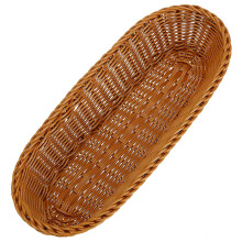 Handcrafted Imagination Rattan Brown Basket, Microwave Safe Food Basket With Reinforced Rim And Base, Easy To Grip And Carry For Outdoor Garden
