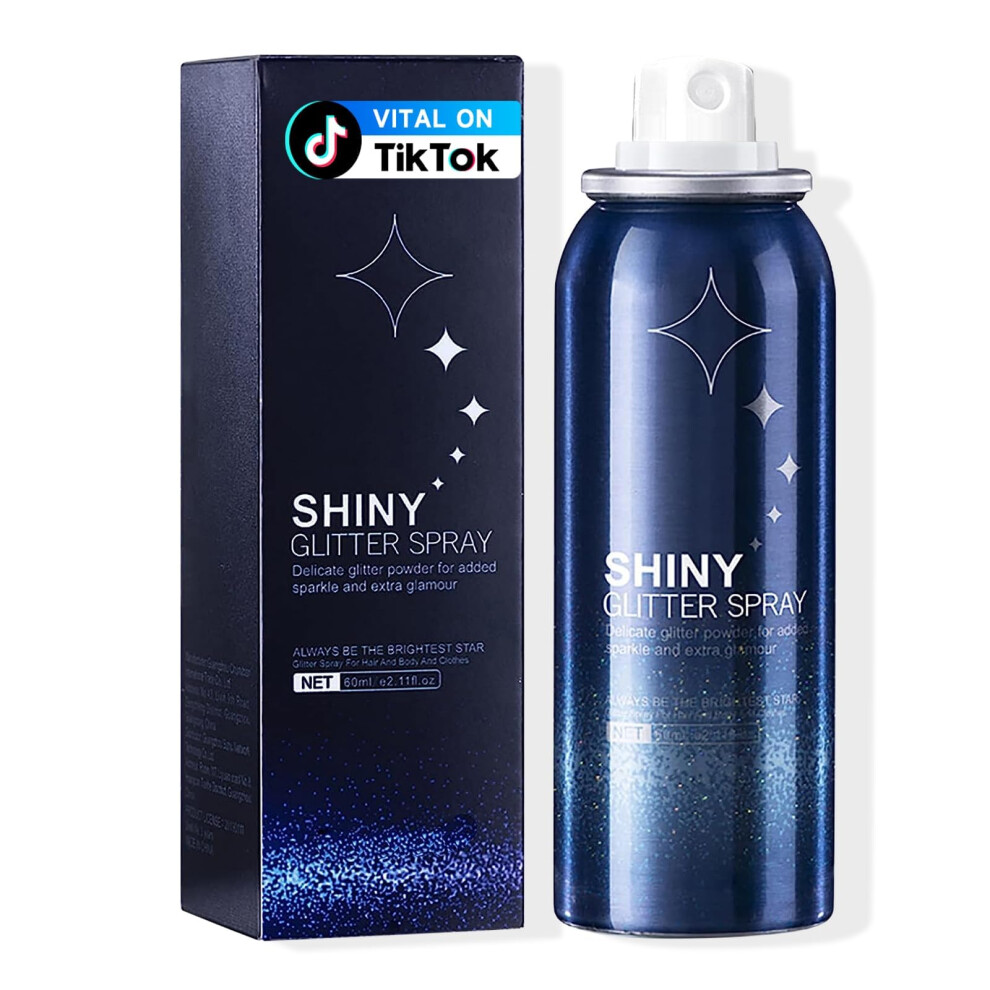 Body Glitter Spray for Hair and Skin with LongLasting Shimmer, Festival and Party Use 2.11 Fl Oz