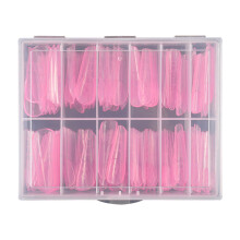 Poly Gel Nail Forms Clear Reusable Dual Forms Acrylic Nail Extension Tips with Length Scale
