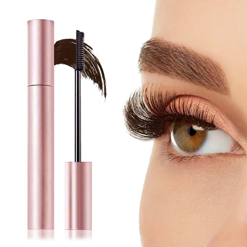 Brown Waterproof Curling Mascara With Precise 3D Wand, Longlasting Smudgeproof Lash Makeup 1Pcs