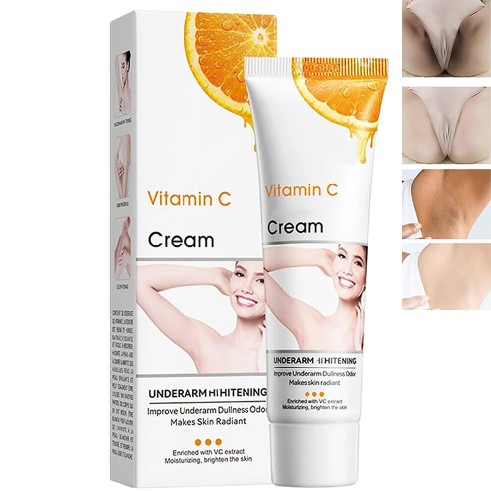 Cream/Dark Intimate Area Whitening With Vitamin C For Spot Removal On Underarm, Bikini, Knees, Elbows, Neck, 50Ml
