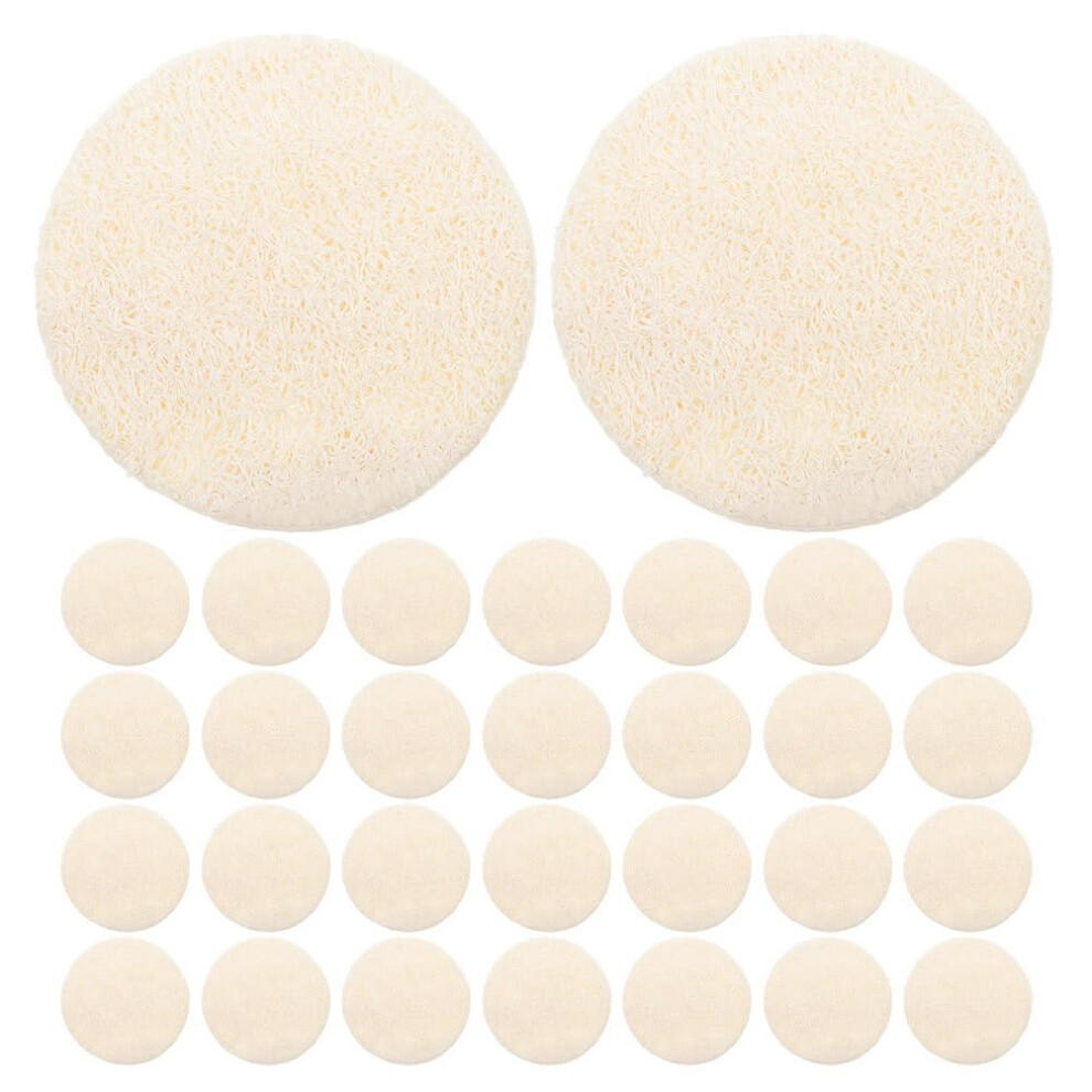 30pcs Loofah Face Pad Natural Exfoliating Sponge for Gentle Skin and Deep Pore Cleansing