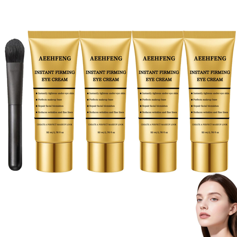 Eye Tightening Cream Pack of 4, Instant Firming for Puffiness, Dark Circles and Fine Lines