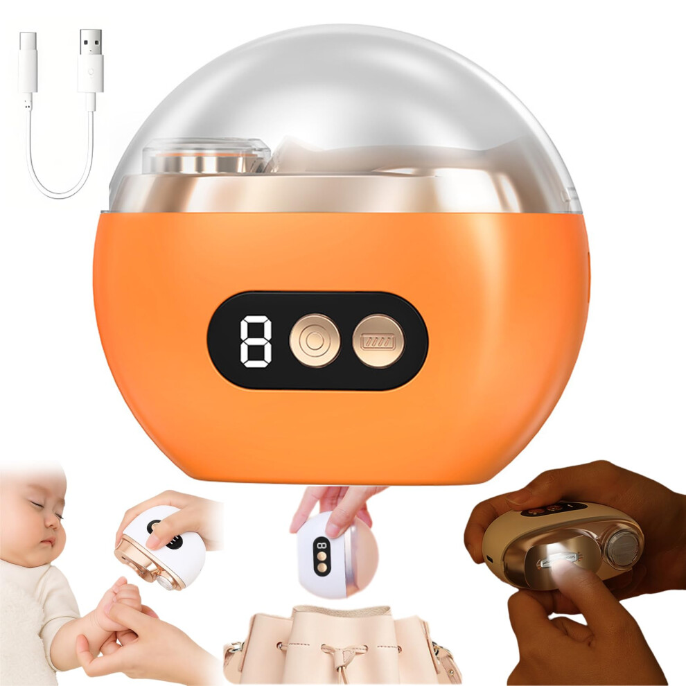 3 In 1 Electric Nail Clipper With Led Cordless Rechargeable Trimmer For Kids And Seniors Light