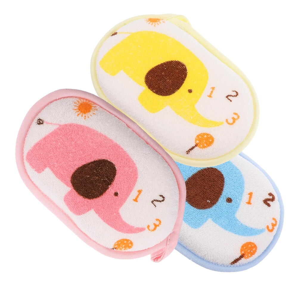 Baby Bath Towel and Newborn Bath Pad Set Gentle Cotton Touch Cute Elephant Design 3PCS
