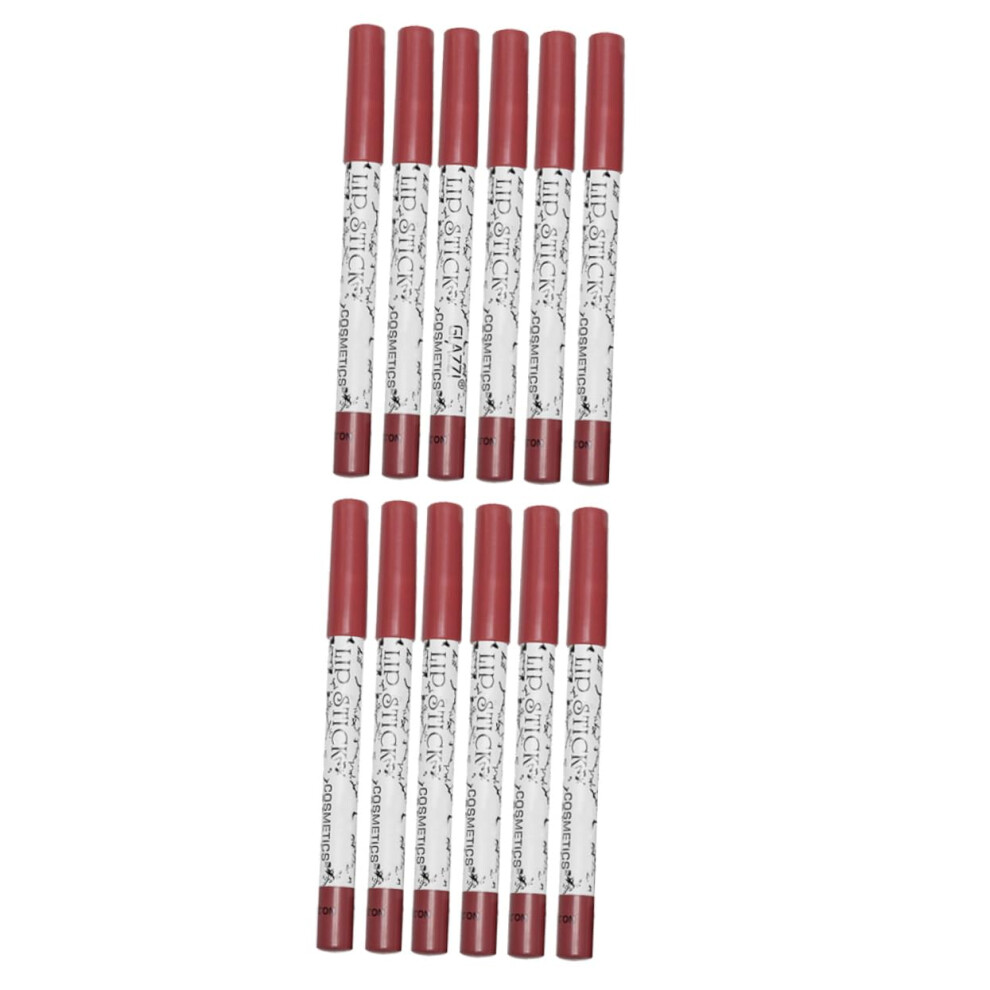 12 Colors Matte Lip Liner Pencil Set, Waterproof Longwear Smooth Glide for Precise Lip Shaping