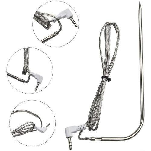 Replacement Probe Sensor PT1000 Thermocouple Meat Probe White Compatible with Pellet Grills 1