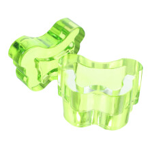 Nail Art Glass Dish with Secure Lid, Green Crystal Acrylic Nail Liquid Cup for Salon and Home Use