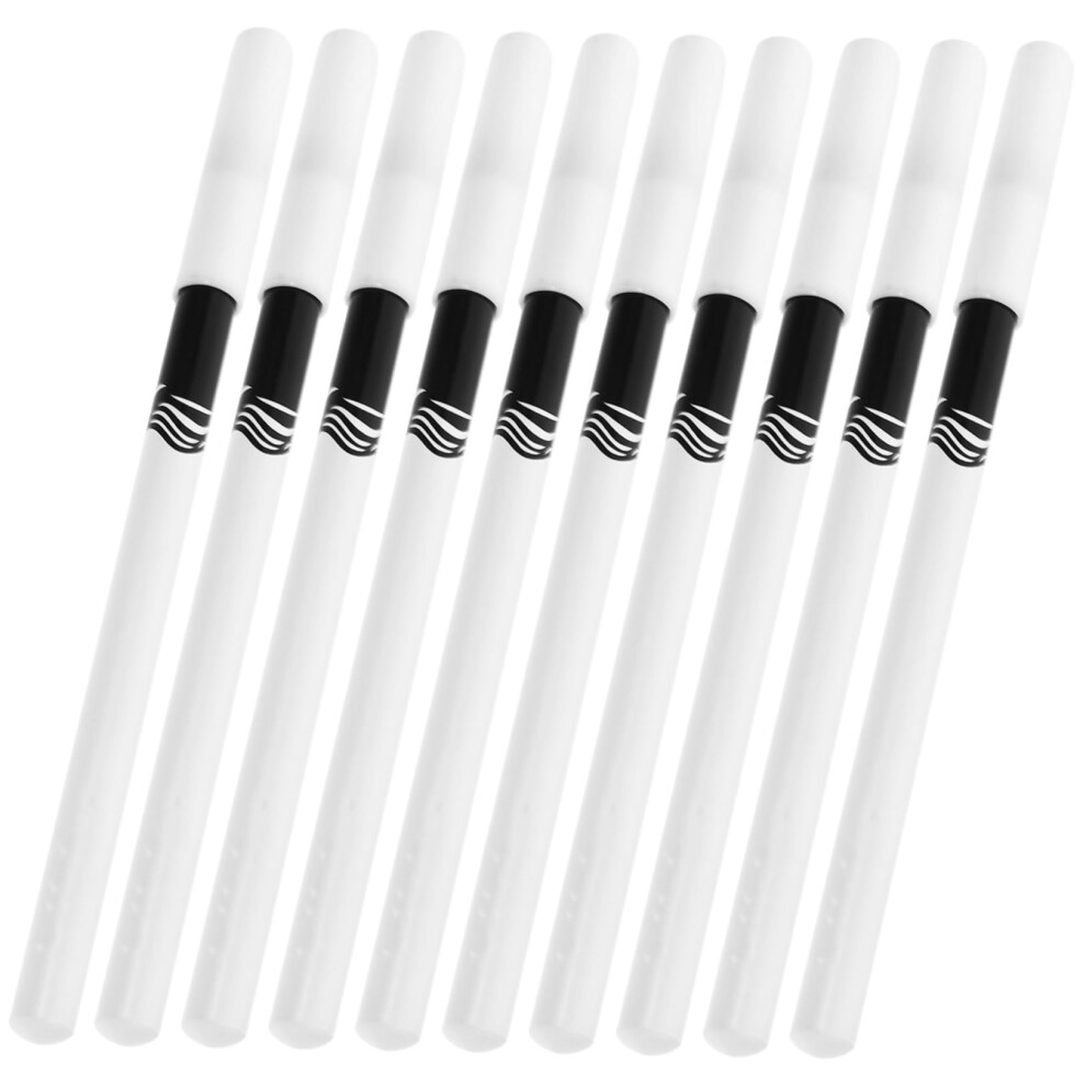 White 10Pcs Eyeliner Pencil Waterproof Smudge Proof For Waterline And Eye Brightening