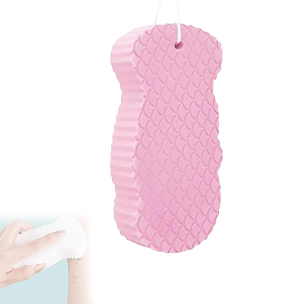 Pink Super Soft Exfoliating Bath Sponge For Gentle Skin Scrub, Reusable Pva Body Sponge