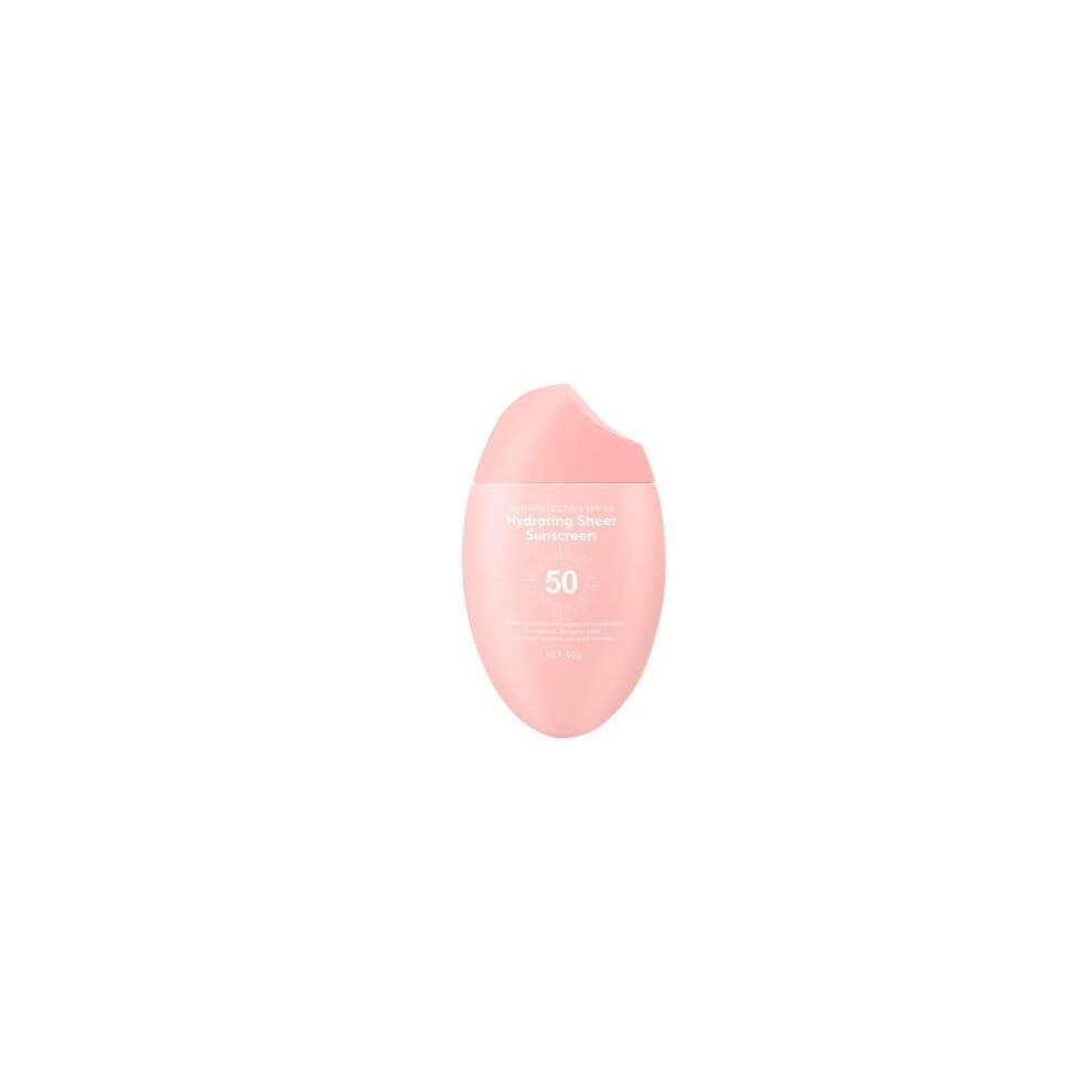 SPF 50 Broad Spectrum Face and Body Sunscreen, Invisible Sheer, Water Resistant, Lightweight Hydrating, for Sensitive Skin 50g
