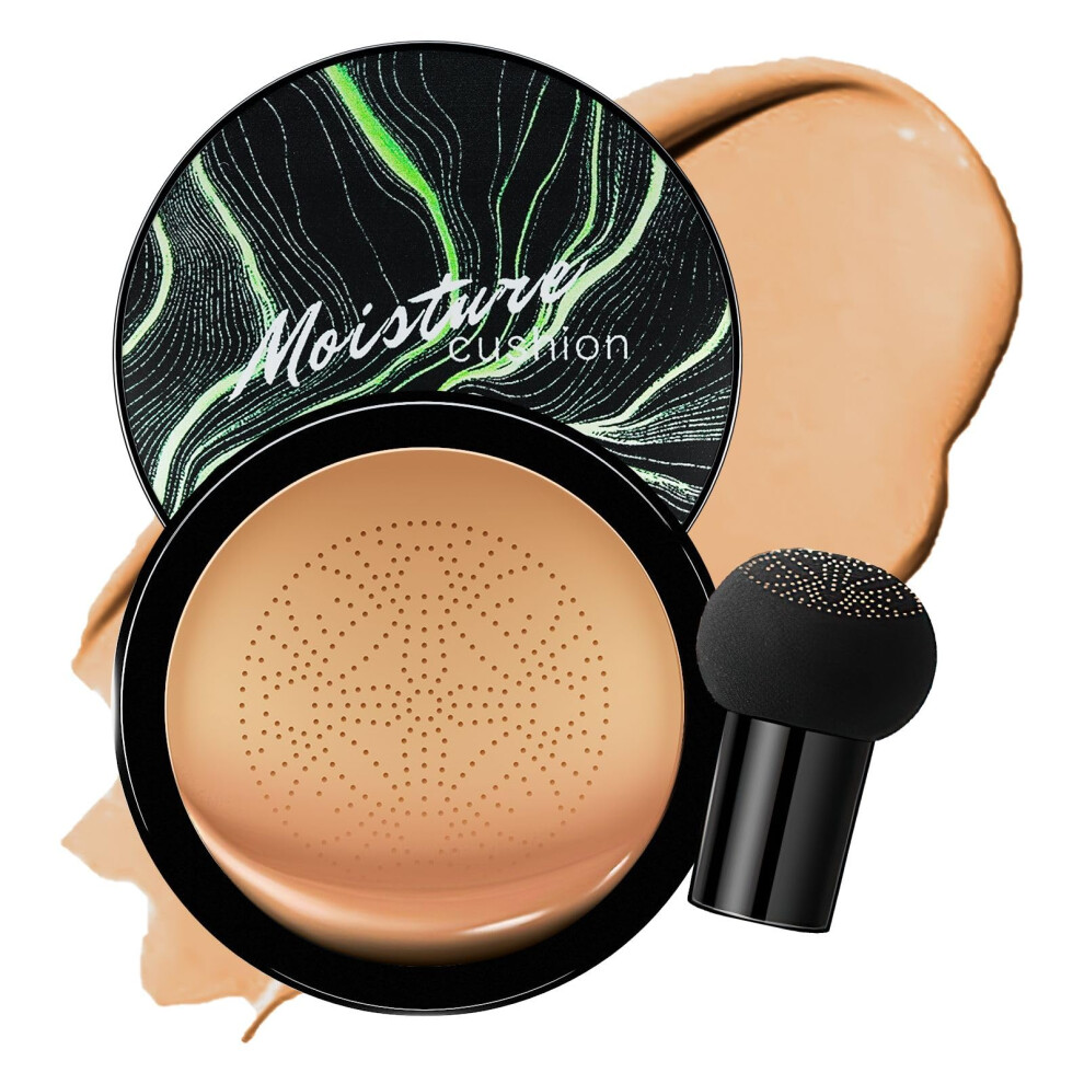 Full Coverage Cushion Foundation BB Cream, Long Lasting Moisturizing for All Skin Types, Medium