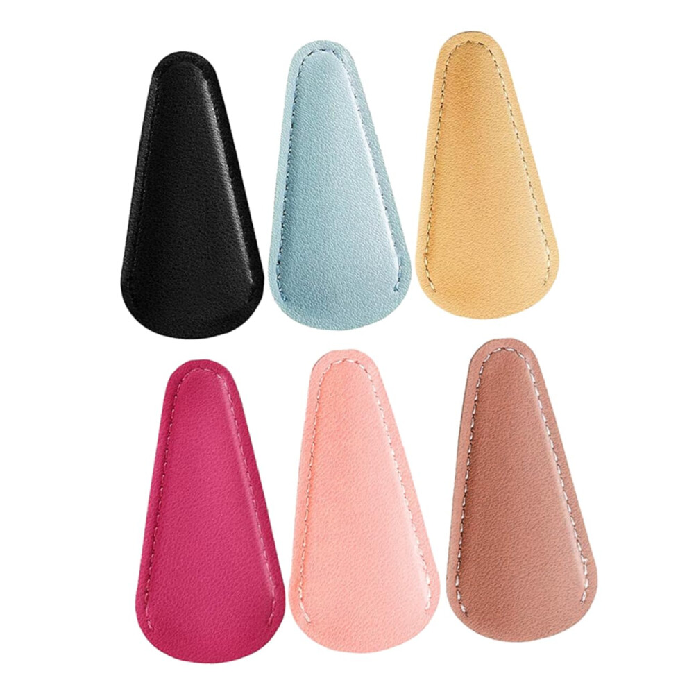 6pcs Leather Scissor Protective Covers with Blade Protection for Hairdressing and Grooming
