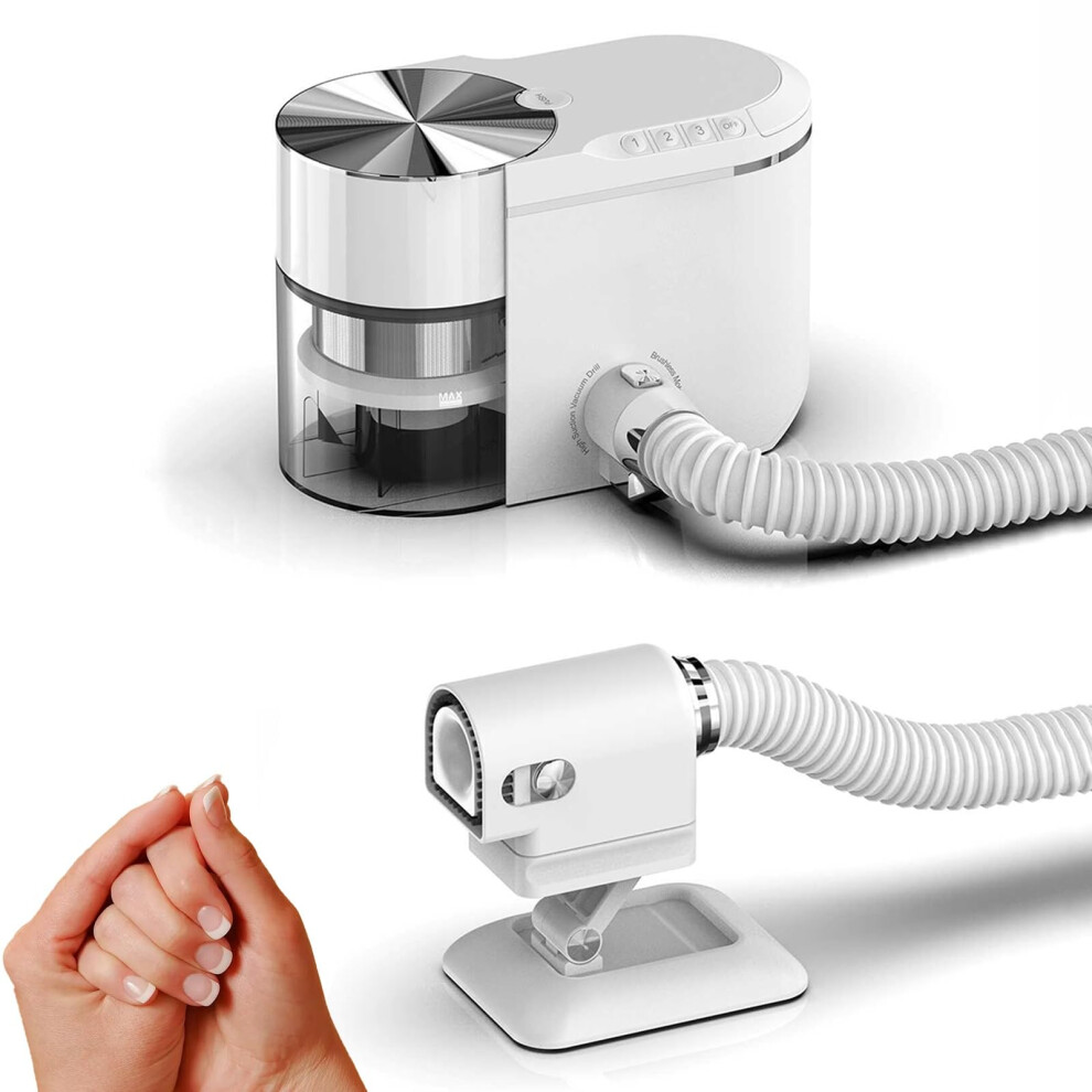 Professional Nail Dust Collector 200W Suction Low Noise Manicure Table Vacuum with Washable Filter