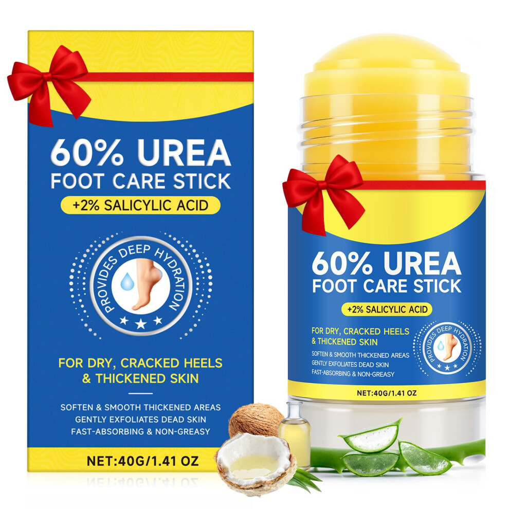 Cream 60 Percent Urea Foot With Salicylic Acid For Dry Cracked Heels, Deep Hydration Callus Remover Stick