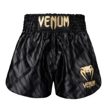 (XX - Large) Venum x Contender XT Muay Thai Shorts - Black/Gold