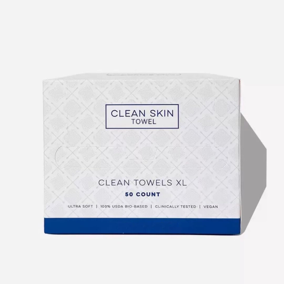 XL Facial Cleansing Wipes Ultrasoft Viscose Makeup Remover Towels for Sensitive Skin