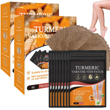 96PCS Varicose Vein Patch for Legs, Turmeric Leg Pain Relief, Natural Extract Fatigue Support