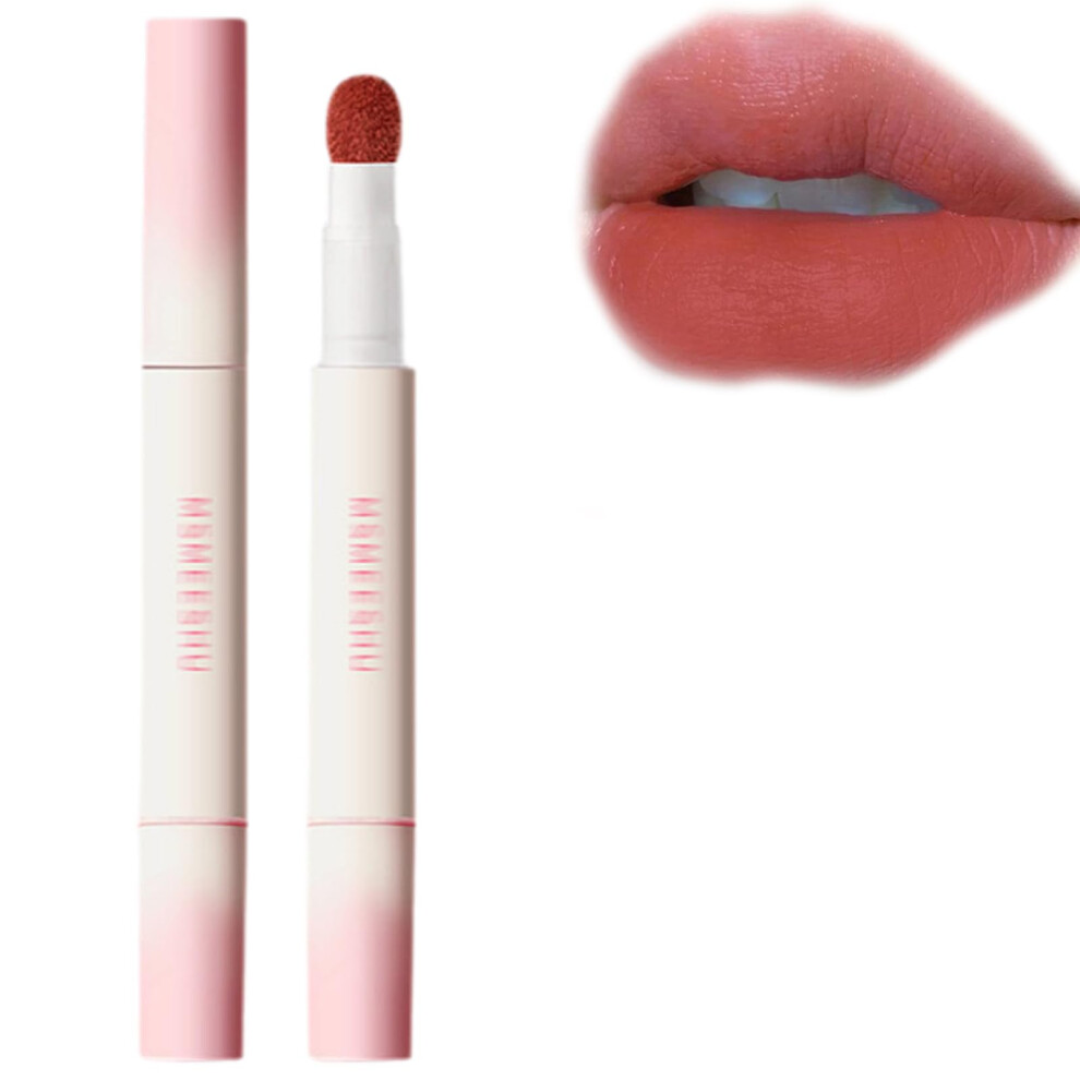 Matte Liquid Lipstick Waterproof Nude Shade Long Lasting Cushion Applicator 05 Bean Paste 2g