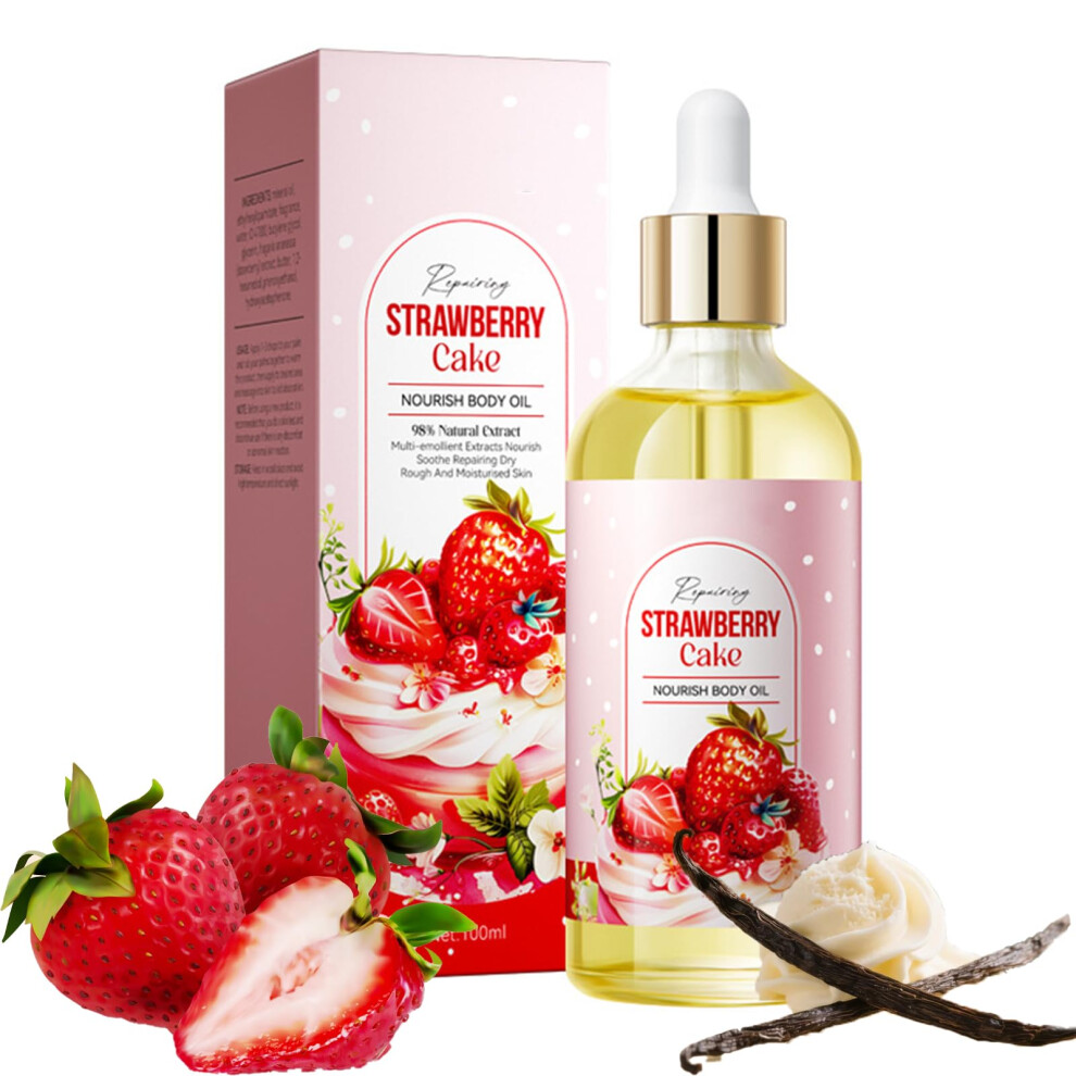 Strawberry Vanilla After Shave Oil for Women 3.5oz â Deep Hydration, Soothes Skin Irritation