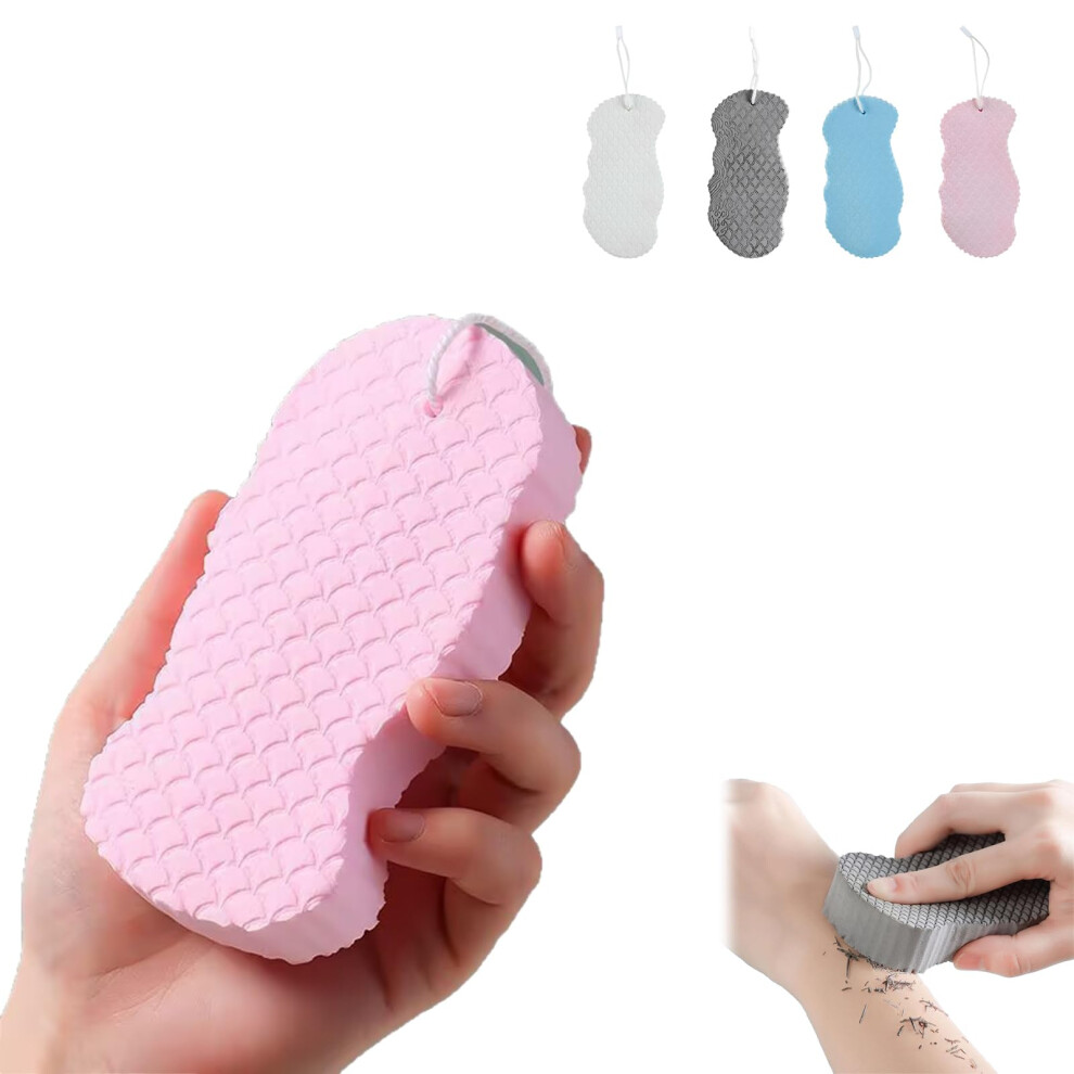 Light/Pink Exfoliating Bath Sponge Â Super Soft Body Scrub For Gentle Dead Skin Removal, Reusable