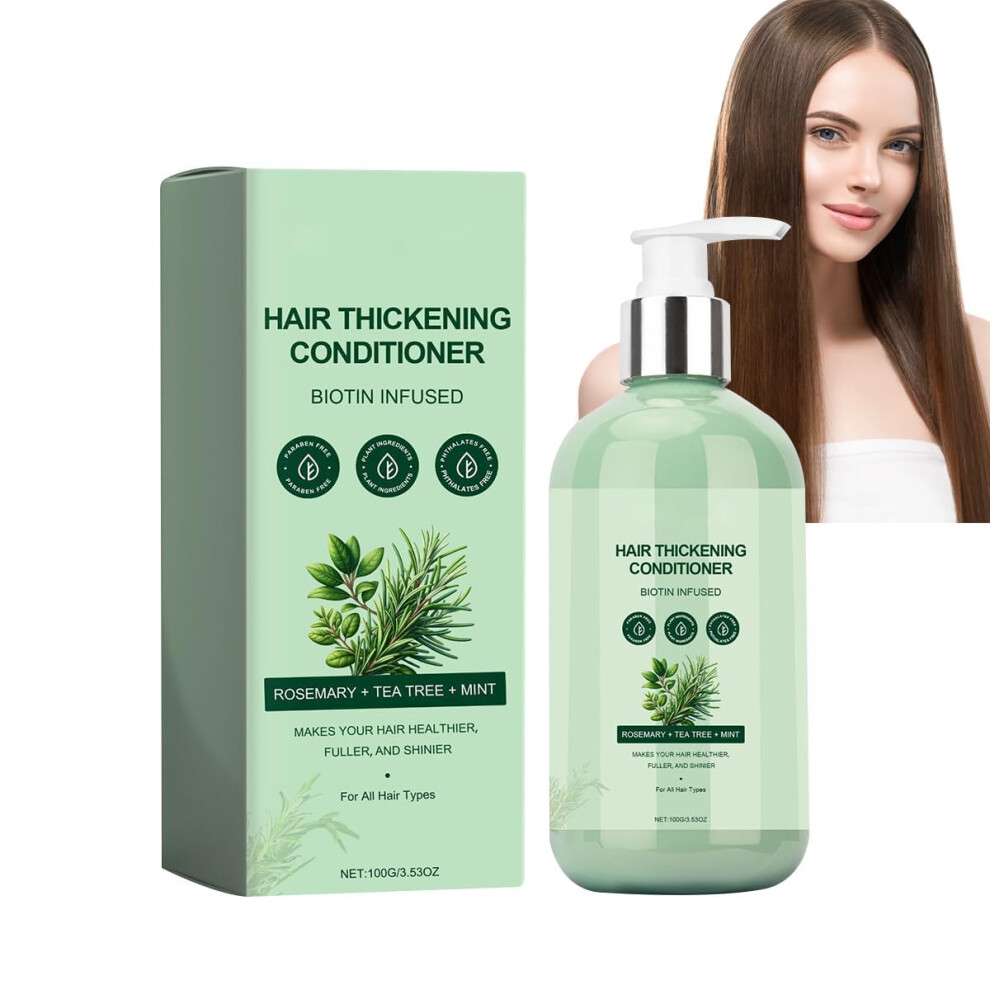 Rosemary Mint Hair Thickening Conditioner with Biotin for Damaged Hair and Dry Scalp, 100g