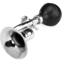 Coolrunner Bugle Horn, Retro Clown Horn, Kids Bike Horn, Classic Vintage Metal Twist Loudspeaker(Silver)