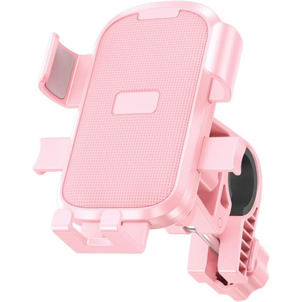 Navigation Plate Bracket Motorcycle Electric Vehicle Navigation Mobile Phone Holder Shockproof Bike(Pink) Pink 6976918089625