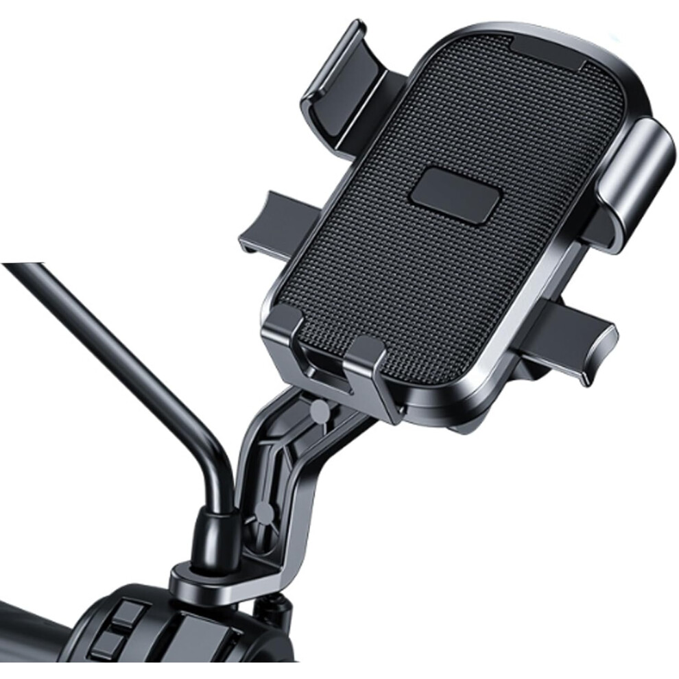 Bike Phone Holder, 720 Rotatable Motorcycle Handlebar Clamp, Quick Install Anti-Fall Motorbike(Black) Black 6976918089618