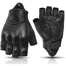 Genuine Sheepskin Gloves, Full Palm Touch Screen wear-Resistant and Anti Slip, can be Used(Black)