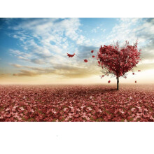 Jigsaw Puzzles 1000 Pieces- Tranquil Series Maple Leaves Heart- for Adult(Pink)