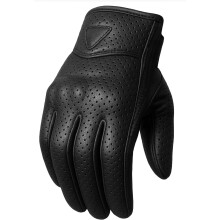 Premium Leather for Men Women, Touchscreen, Motorbike Cruiser Street Biker Protector Glove(Black)