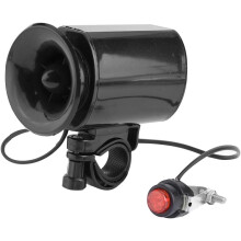 Ultra Loud Bike Bell, 6 Sounds Ultra-loud Electric Cycling Bell Horn Bicycle Handlebar Alarm Bell(Black)