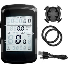Bike Computer GPS Bicycle Speedometer Odometer with Automatic Backlight Waterproof(Black)
