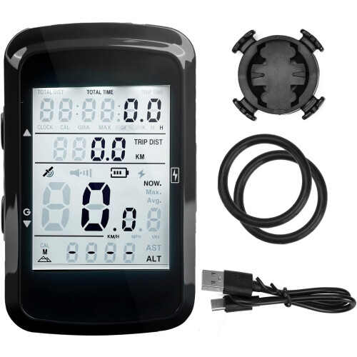 Bike Computer GPS Bicycle Speedometer Odometer with Automatic Backlight Waterproof(Black)