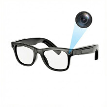 Smart Glasses AI Translator 27 Languages with 8MP Camera(Black)
