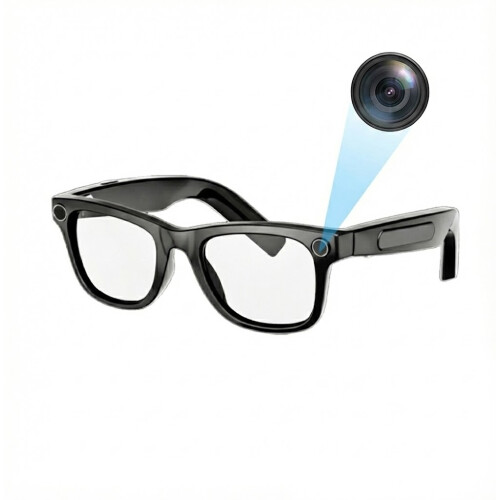 Smart Glasses AI Translator 27 Languages with 8MP Camera(Black)