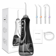 Cordless Water Flosser for Teeth Cleaning – IPX7 Waterproof, 45–130 PSI, Fast Magnetic Charging, Portable Dental Oral Irrigator(Black)