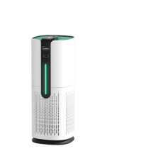 Car Air Purifier with Starry Sky LED – Negative Ion Air Cleaner, Dual USB Charging, Activated Carbon Filter(White)