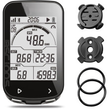 Computer Wireless, 2.6'' LCD Display 40H Rechargeable Waterproof Cycling Computer Bluetooth ANT+(Black)