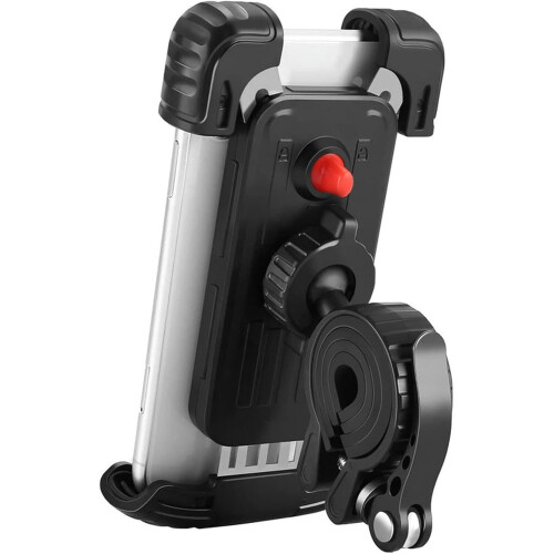 Push-Release Motorcycle Mountain Bike Navigation Bracket (bidirectional Linkage Metal Version)(Black) 1